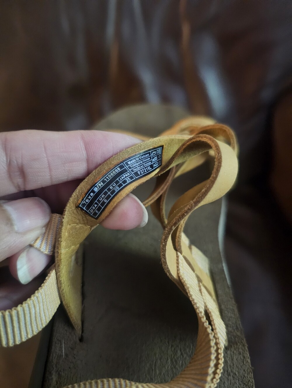 Teva Women's Strappy Sandals in Tan - Picture 6 of 6